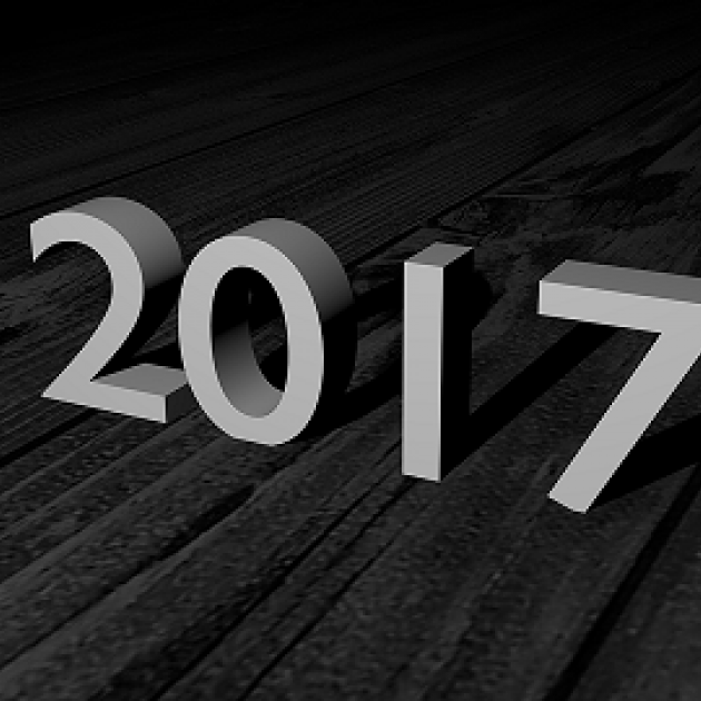 Black background with gray letters saying 2017