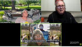 Zoom Video capture, Robert Fitrakis with Harvey Wasserman and Myla Reson